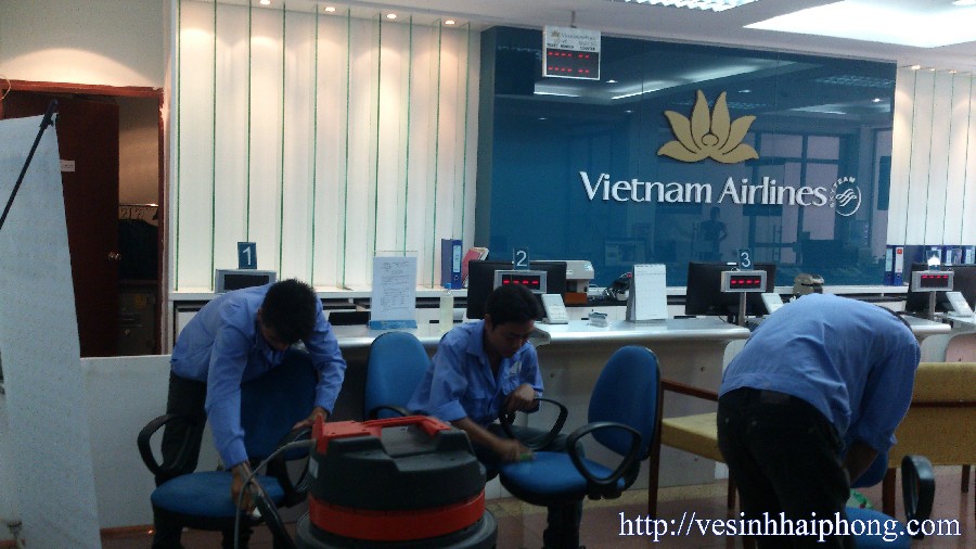 Giặt ghế văn phòng tại Vietnam Airlines Hải Phòng